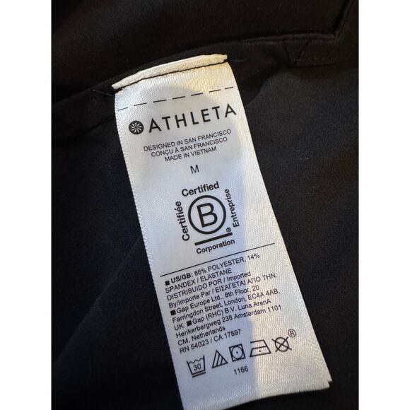 Athleta Black Sleeveless Collared Button Up Shirt Women’s Medium Oversized Boxy - Picture 6 of 10